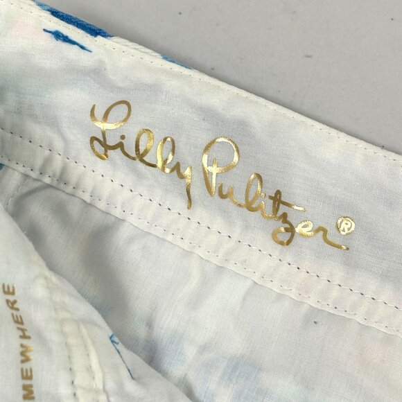 Lilly Pulitzer The Callahan Short Size 6 Blue Pink Into The Deep Colorful - Picture 7 of 10